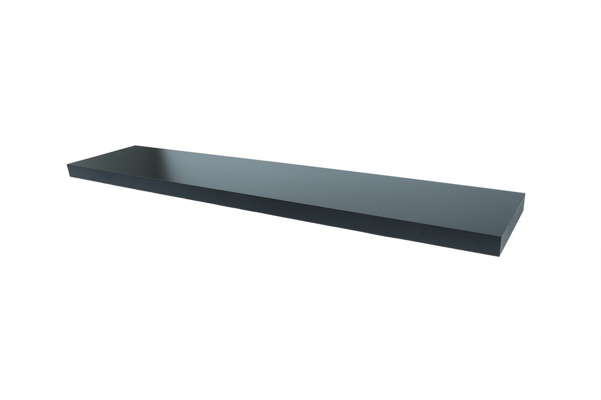 Zwevende Wandplank 118 x 24 cm Zwart | Per Stuk