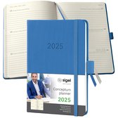 Agenda hebdomadaire Sigel Conceptum - A6 - 2025 (NL/ FR /EN/DU) - Blue Marine - couverture rigide - SI-C2569
