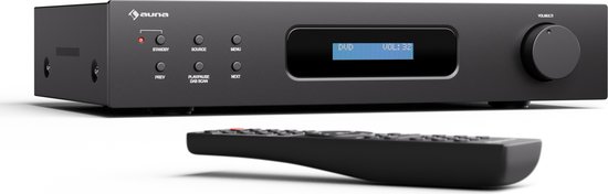 Auna Art22 amplifier DAB+ BT Hifi versterker - Bluetooth - DAB+/FM radio - 2 x 60 W - Zwart