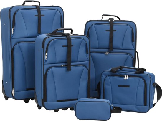 vidaXL-set-de-valises-5-pièces-tissu-bleu