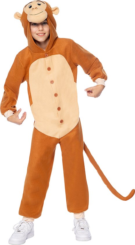 FUNIDELIA Combinaison Singe pour Enfants - Costume de Singe - 97 - 104 cm