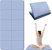 Yogamat opvouwbare fitnessmat 183x61cm, 6mm reisyogamat antislip Pilates gymnastiekmat sportmat