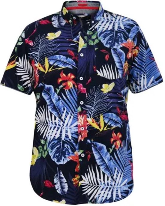 Duke 555 Toby Veelkleurig Hawaiiaans Overhemd Big men