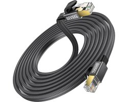 AdroitGoods Internetkabel Cat 8 - Netwerk/Ethernet kabel - F/FTP - 40Gbps 2000Mhz SFTP RJ45 Flat Netwerkkabel - Afgeschermd - 5 Meter