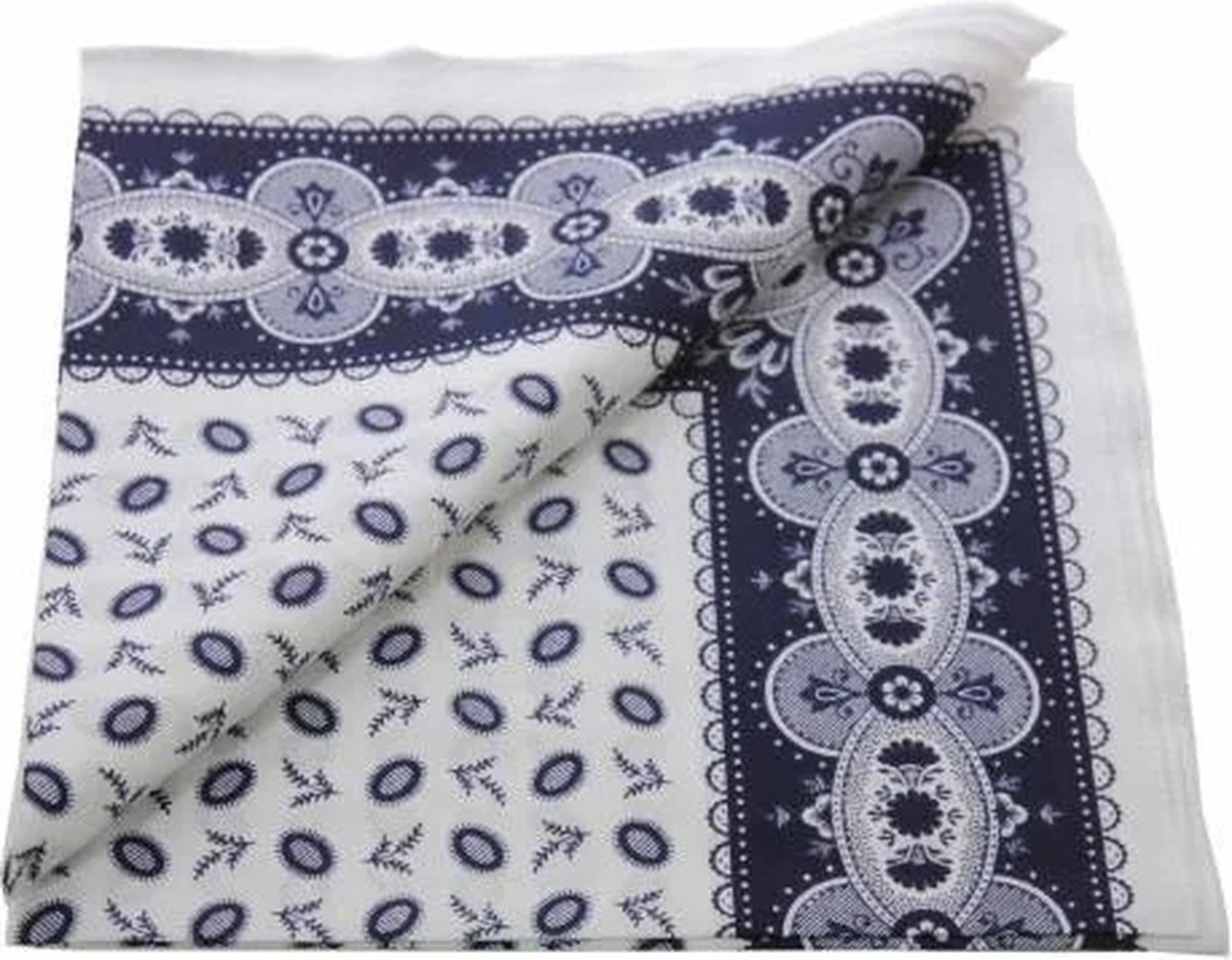 Goedkoopste Boerenzakdoek Koffieboon blauw 55 x 55 cm