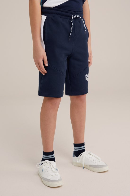 WE Fashion Jongens sweatshort met tapedetail