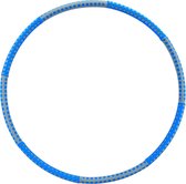 Hoelahoep - Hoola Hoop - Fitness hoepel - 90 x 90 x 3 cm - Metaal Stalenbuis - Grijs/Blauw
