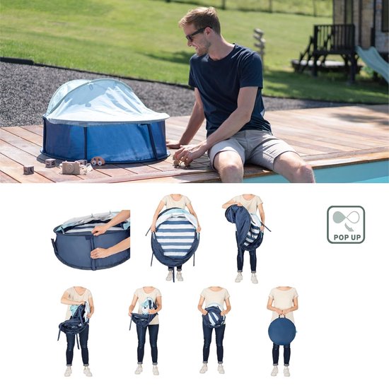 Babyni Speelpark en reisbed met uv-bescherming SPF 50+, matroos van Babymoov — afbeelding 5