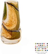 Vase Design Gloriosa - Fidrio INDIAN SUMMER - vase à fleurs en verre soufflé à la bouche - hauteur 15 cm