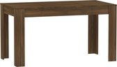 vidaXL - Eettafel - 140x74,5x76 - cm - bewerkt - hout - bruin - eikenkleur
