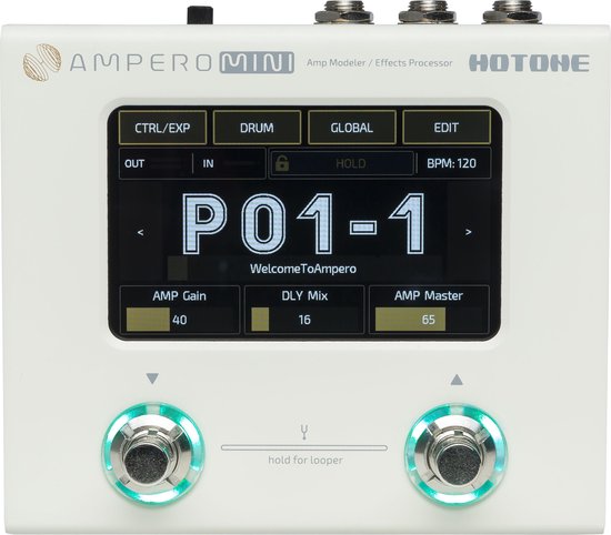 Hotone MP-50 Ampero Mini Amp Modeler / Effects Processor Vanilla