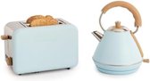 Gratyfied - Retro broodrooster - Retro keuken producten - Retro tosti apparaat - ‎38 x 50,5 x 45 cm - 3,5 kg - 1,7L - Retro/Blauw + Ketel