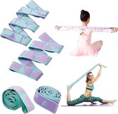 2 stuks yoga-stretchband, yoga-stretchband met 8 lussen, zeer elastische gymnastiekband, yoga-training, weerstandsbanden met lussen, voor effectieve stretching en yoga-training