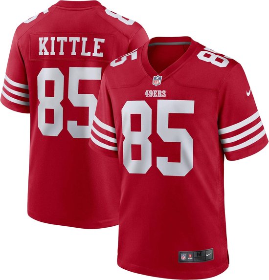 Nike San Francisco 49ers Home Game Jersey - Maat XL - Kittle 85 - Rood - NFL - American Football Shirt - Football Jersey Heren
