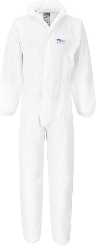 Combinaison jetable BizTex SMS FR ST80 - Wit - Taille XXXL