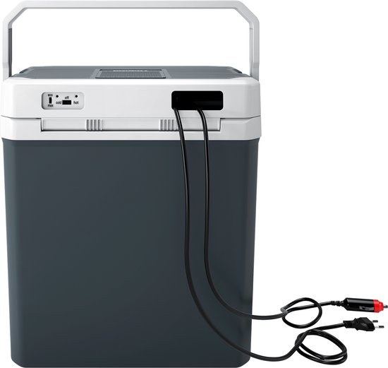 Tristar Koelbox KB-7524 - 24 liter inhoud - Elektrische Frigobox voor thuis en onderweg - Coolblox Thermo-elektrisch - 12V Autolader en 230V Stopcontact - Koelt & Verwarmt - Grijs van Tristar — afbeelding 4