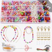 Borvat® - Jewelry World - Coffret avec différents types de perles pour que les enfants réalisent des bijoux