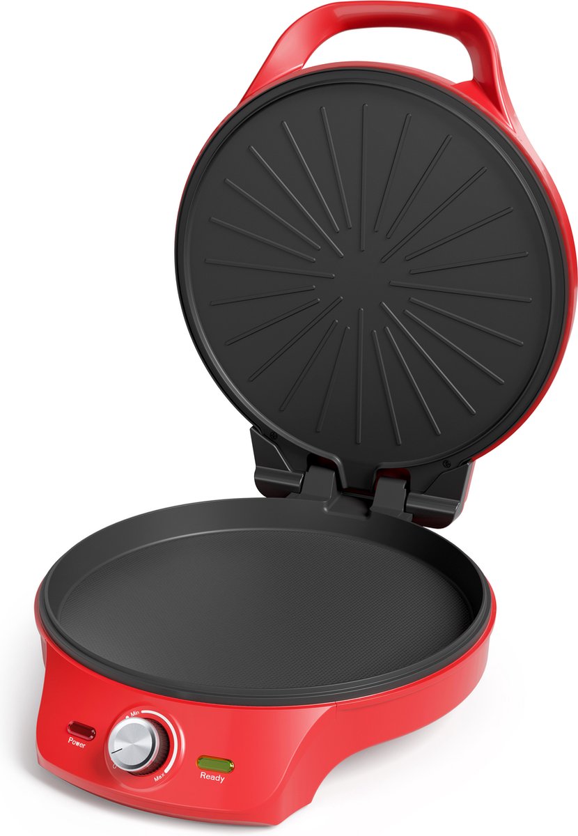 Princess Pizza maker 115007 - Pizzaoven - Regelbare thermostaat tot 220C - Rood - Ø30cm - ook te gebruiken als tafelgrill - voor verse en diepvriespizza's – foto 8