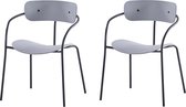 Concept-U - Set van 2 lichtgrijze ontwerpstoelen ALEXIA