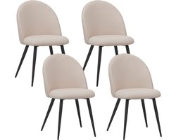 Albatros Capo Eetkamerstoelen met Stoffen Bekleding, Set van