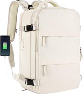 Pazzo Goods - Rugtas Zara - Beige - Reistas - Rugzak voor reizen - Backpack