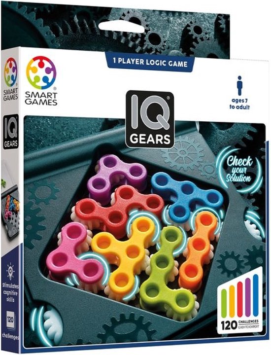 SmartGames - IQ Gears - 120 opdrachten