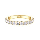 Evertina - 14k Geelgouden Moissanite Eternity Ring - 0.1 karaat.