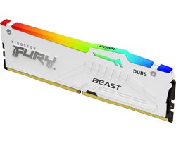 Kingston Technology FURY Beast 16GB 6400MT/s DDR5 CL32 DIMM White RGB EXPO