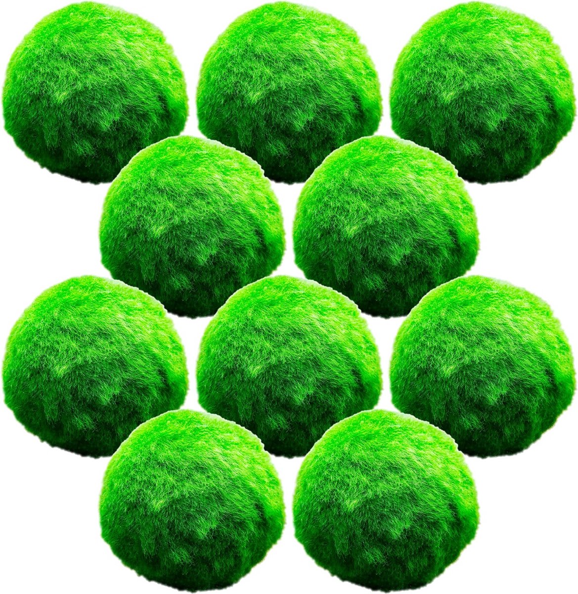 vdvelde.com - 10 Marimo mosballen 5 cm - Natuurlijke waterplant voor aquarium & vijver - Reinigt water en vermindert algen - Onderhoudsvriendelijk en gaat tot 100 jaar mee