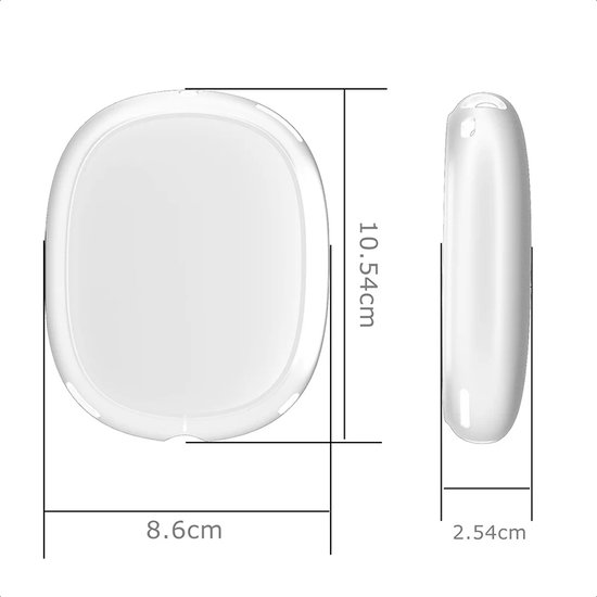 Ainy - Transparante Cover Accessoires - Koptelefoon hoes geschikt voor Apple Airpods Max | 3in1 case set hoesjes, hoofdband en oorkussens | Set van 5 stuks binnen- en buitenkant volledige bescherming