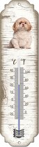 Thermomètre: Shih Tzu / race de chien / température intérieure et extérieure / -25 à + 45C