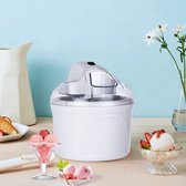 Professionele ijsmachine - Testwinnaar - Softijsmachine voor thuis - Yoghurtmaker en ijsmaker voor ijs - Gelato en sorbet - 1,5l ijscrème - Wit - incl. recept - Herbruikbaar