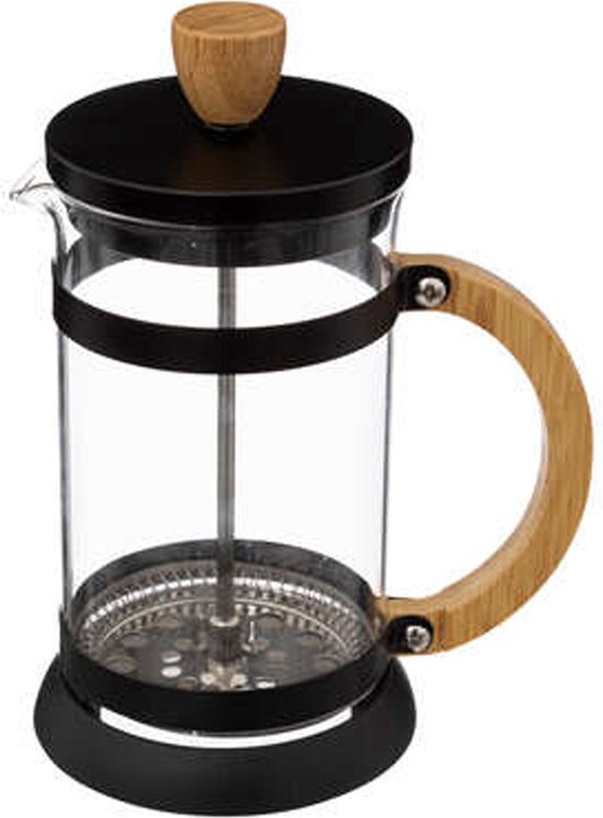 5Five Cafetiere Cafetiere French Press - cafetière à pression - 600 ml - verre/acier inoxydable - Cafetière pour café frais - 14 x 10 x 19 cm