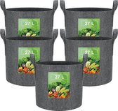 Plantenzak, stof, 20 liter, met handvat, herbruikbare plantenzak voor aardappelteelt