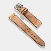 B&S Leren Horlogeband Luxury - Crackle Brown - 20mm