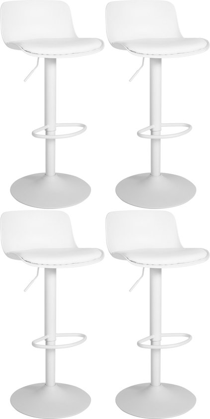 Casaria Barkruk met Rugleuning 4 Stuks Acaciahout ba Casaria Barkruk met Rugleuning 4 Stuks Acaciahout ba