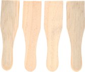 8x Raclette / spatules gourmandes bois 14 cm - Petites spatules pour gourmand / grillade