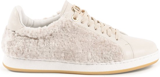 Faux-Shearling Lage Sneakers
