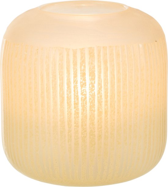 J-Line vase Lignes - verre - jaune clair - small - Ø 17 cm