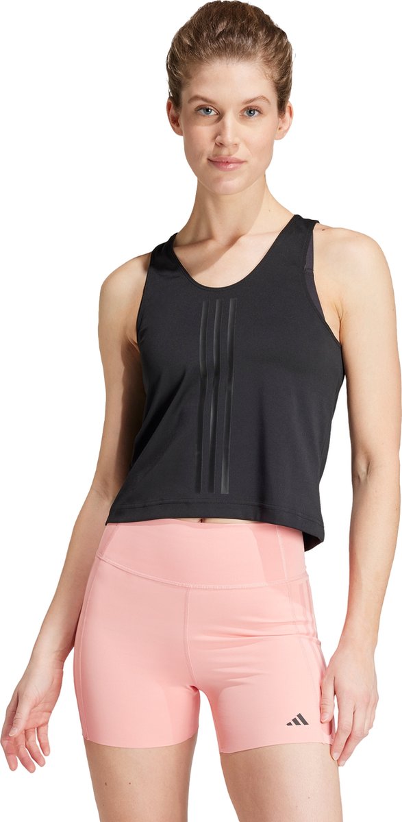 adidas Performance Power Reversible 3-Stripes Tight Fit Tanktop Dames Zwart