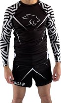 Rashguard - MMA Shirt - Vechtsport Kleding - Sport T-Shirt Zwart Wit