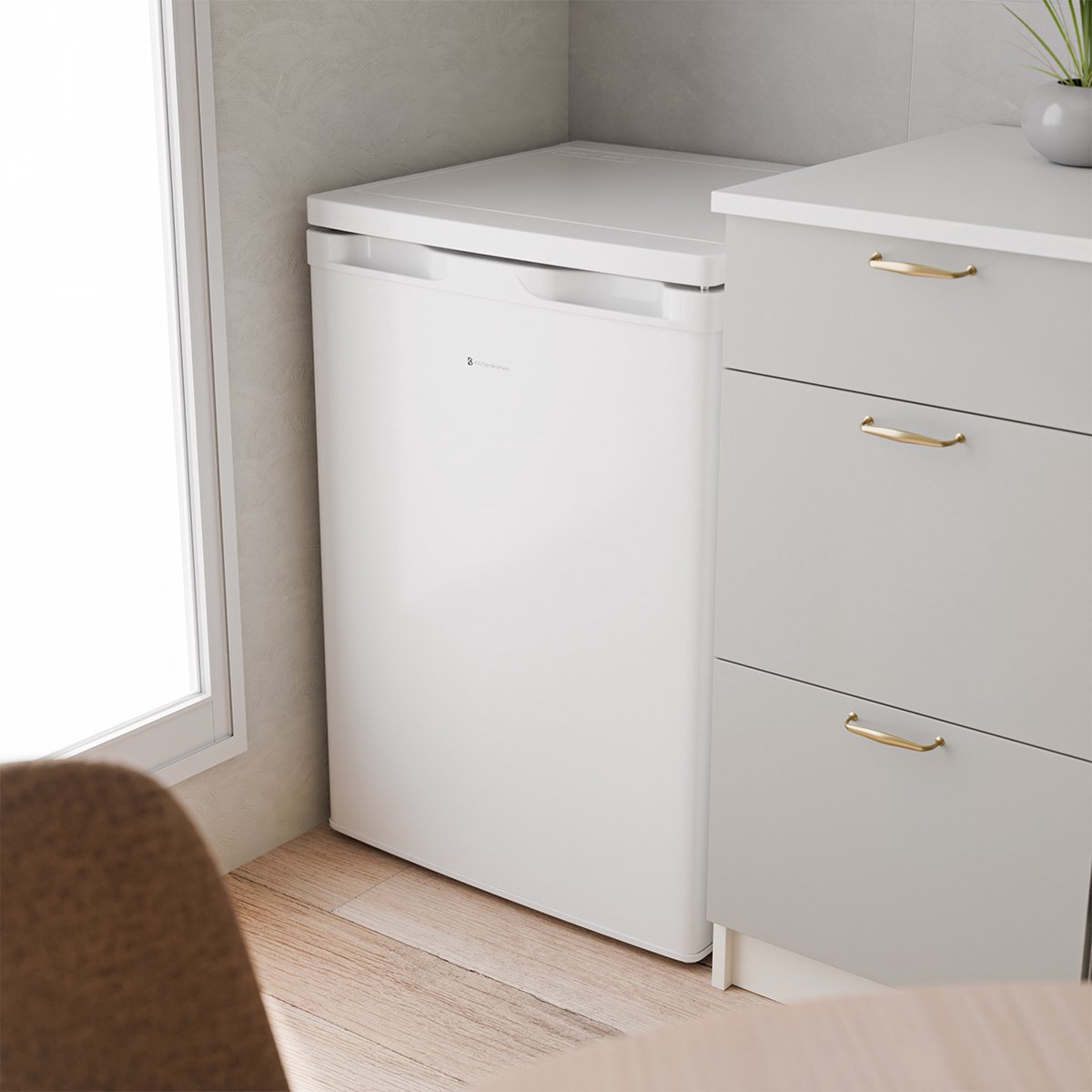 KitchenBrothers Koelkast - 127L - Tafelmodel - IJskast - Frigo - Vrijstaand - Wit – foto 8