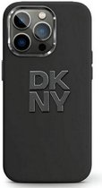 DKNY Silicone Metal Logo Back Case - Geschikt voor Apple iPhone 15 (6.1") - Zwart