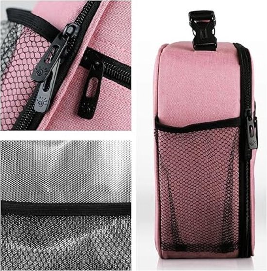 SHOP YOLO -lunchtas volwassenen-en Kinderen - thermo lunchbox - 6,5 Liter Coole - Stoere En Ruime Koeltas Bento-roze van SHOP YOLO — afbeelding 4