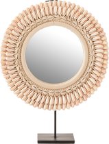 J-Line spiegel Op Voet Mona Schelpen Licht Rose Large
