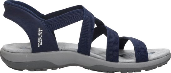 Skechers Slip-Ins Sandalen Plat - blauw - Maat 40