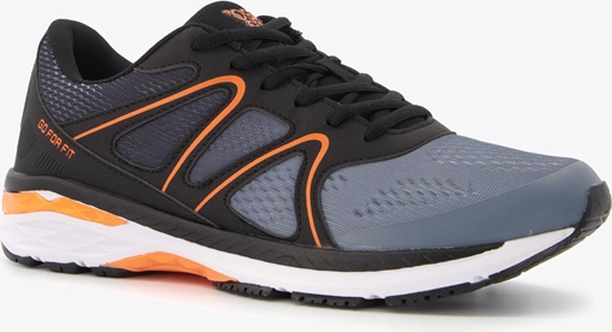 Osaga heren hardloopschoenen grijs oranje Maat 40 Uitneembare zool bol