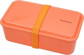 TAKENAKA Bento Snack Box Tangerine Orange milieuvriendelijke lunchbox gemaakt in Japan BPA- & rietvrij, 100% recyclebaar plastic flesgebruik, magnetron- en vaatwasmachinebestendig, Bentobox rechthoekig W19xD10.5 xH6.85cm 940ml (Mandarijn Sinaasappel)