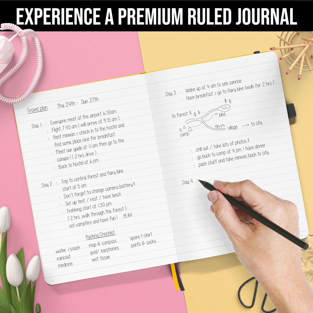 Scribbles That Matter A5 Grafiek Notitieboek – 200 Pagina’s 120g/m² Vegan Leer, Penlus & 2 Bladwijzers – Zwart
