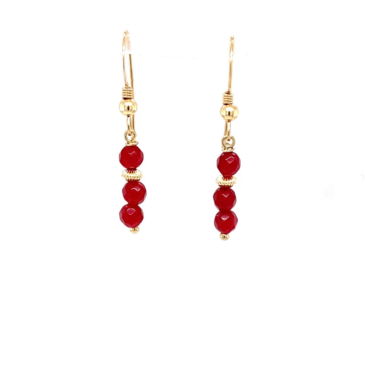 Pat’s Jewels Oorbellen - Oorbellen dames - Oorhangers - Oorbellen goud - Rood
